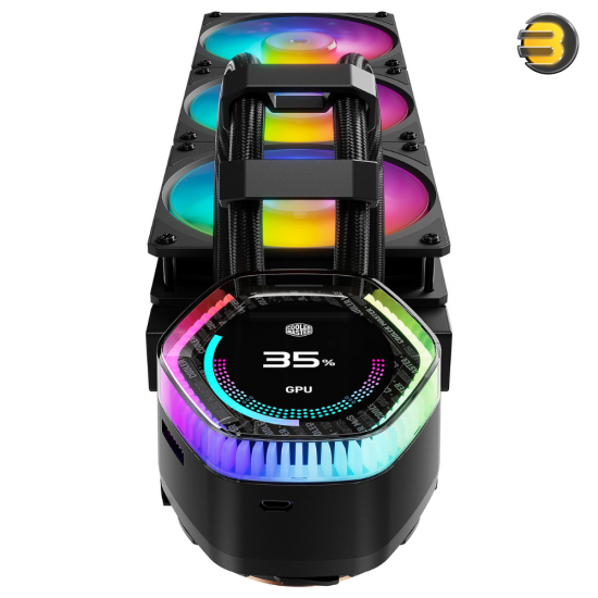 COOLER MASTER MasterLiquid 360 ION – Liquid CPU Cooler with 2.1-inch LCD Display, Gen X Dual Chamber Pump, ARGB Halo Lighting, and MasterCtrl Customization for Premium Cooling Performance COOLER MASTER MasterLiquid 360 ION – Liquid CPU Cooler with 2.1-inch LCD Display, Gen X Dual Chamber Pump, ARGB Halo Lighting, and MasterCtrl Customization for Premium Cooling Performance