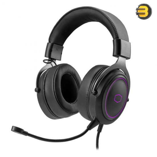 Cooler Master CH331 Gaming Headset Virtual 7.1 Surround Sound — Omnidirectional Mic, Durable Aluminum Frame, RGB Illumination, Detachable Omni-Directional Boom Mic, USB Connectivity