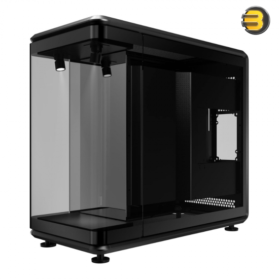 Cooler Master MasterFrame 360 Panorama Mid-Tower PC Case Black Cooler Master MasterFrame 360 Panorama mid-tower PC case in black with three-sided tempered glass, BTF back-connect support and USB Type-C I/O