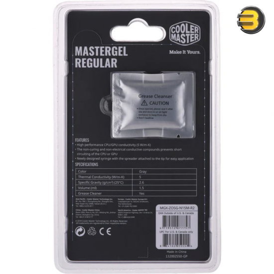 Cooler Master MasterGel REGULAR Thermal Paste - MGX-ZOSG-N15M-R2