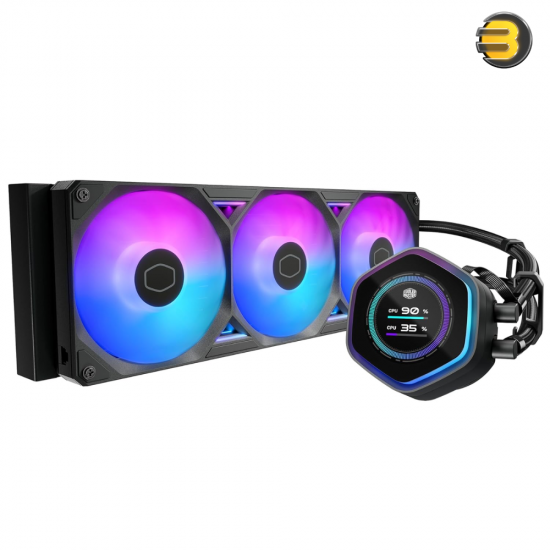 Cooler Master MasterLiquid Atmos II LCD 360 Black Cooler Master MasterLiquid Atmos II LCD 360 – 2.1" LCD & ARGB Liquid CPU Cooler