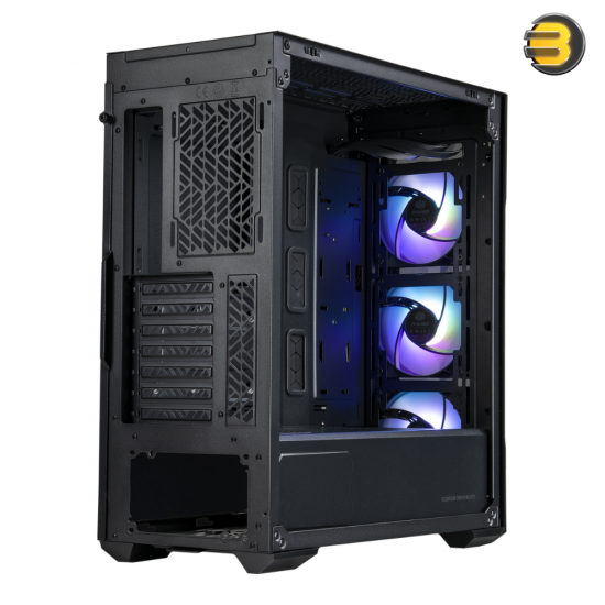 Cooler Master MasterBox TD500 Mesh V2 - E-ATX Mid-Tower PC Case with Tessellated Mesh, 3 x 120mm Pre-Installed ARGB Fans, Removable Top Panel, Tempered Glass Side Panel, USB Type-C 10Gbps - Black