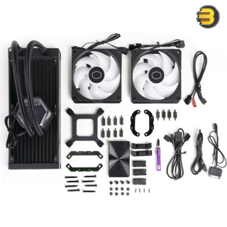 Cooler Master MasterLiquid Atmos 240 Black CPU Liquid Cooler - AIO Water Cooling System, Dual Chamber Pump, Pre-Installed Sickleflow 120 Edge Fans, Addressable Gen 2 RGB, LGA1700 & AM5 Brackets Cooler Master MasterLiquid Atmos 240 Black CPU Liquid Cooler - AIO Water Cooling System, Dual Chamber Pump, Pre-Installed Sickleflow 120 Edge Fans, Addressable Gen 2 RGB, LGA1700 & AM5 Brackets