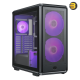 Cooler Master MasterFrame 600 Mesh Mid-Tower PC Case Black Cooler Master MasterFrame 600 Mesh mid-tower PC case in black with FreeForm 2.0 exo-structure, tempered glass/aluminum interchangeable panels, 200mm ARGB fans and USB Type-C I/O