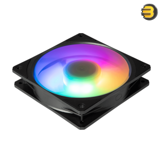 Cooler Master Mobius 120P ARGB High Performance Interconnecting Ring Blade Fan, PWM 2400rpm, Loop Dynamic Bearing, ARGB Customizable LEDs for PC Case, Liquid and Air Cooler
