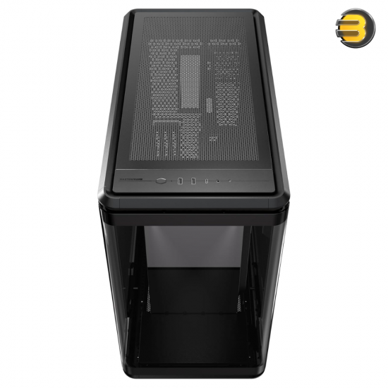 Cooler Master MasterFrame 360 Panorama Mid-Tower PC Case Black Cooler Master MasterFrame 360 Panorama mid-tower PC case in black with three-sided tempered glass, BTF back-connect support and USB Type-C I/O