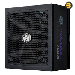 Cooler Master MWE Gold 750 V3 ATX 3.1 Power Supply – 750W, 80 PLUS Gold, Fully Modular, PCIe 5.1 / 12V-2×6 Ready