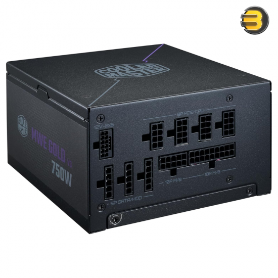 Cooler Master MWE Gold 750 V3 ATX 3.1 Power Supply – 750W, 80 PLUS Gold, Fully Modular, PCIe 5.1 / 12V-2×6 Ready