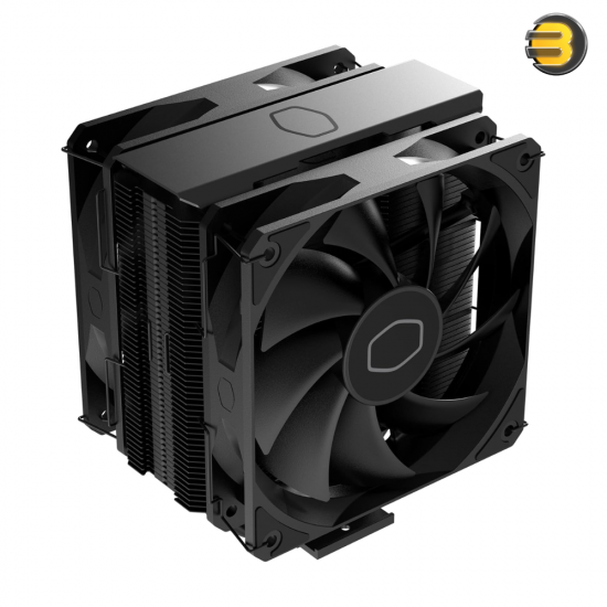 Cooler Master Hyper 212 Black X Duo CPU Air Cooler (Model: RR-S4KK-25DN-R1) — Dual 120mm SickleFlow 120 Edge fans, 4 heat pipes, 152mm height, 125×103×152 mm, up to 70.7 CFM, 690–2500 RPM, 32.8 dB(A), includes CryoFuze paste, Intel LGA 1851/1700/1200/115x