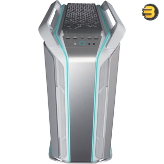 Cooler Master COSMOS C700M White with PCI Vertical Gen 4, ARGB Lighting, Aluminum Panels, a Riser Cable, and Curved Tempered Glass Cooler Master COSMOS C700M White with PCI Vertical Gen 4, ARGB Lighting, Aluminum Panels, a Riser Cable, and Curved Tempered Glass