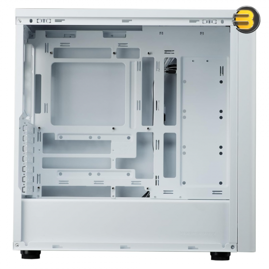 Cooler Master ELITE 502 Mid-Tower White PC Case White Cooler Master ELITE 502 mid-tower White PC case with tempered glass side panel, 3x 120mm ARGB fans and USB Type-C I/O