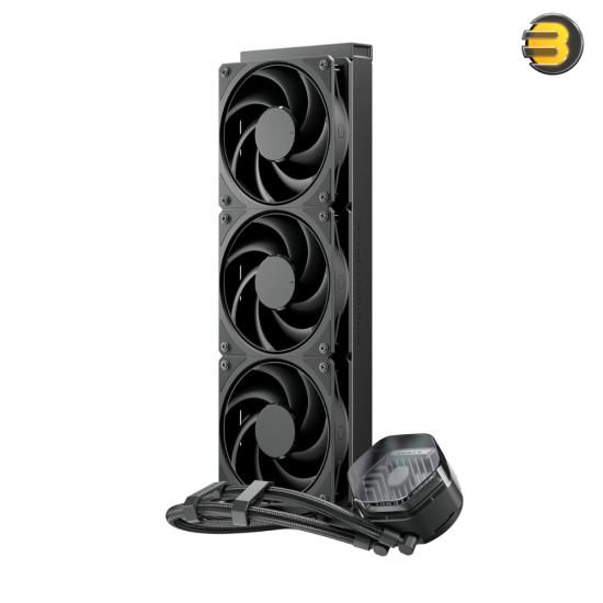 Cooler Master MasterLiquid 360 ATMOS Stealth AIO Liquid CPU Cooler – 360mm Radiator, Triple 120mm PWM Fans, High-Performance Pump (MLX-D36M-A24PK-R1)