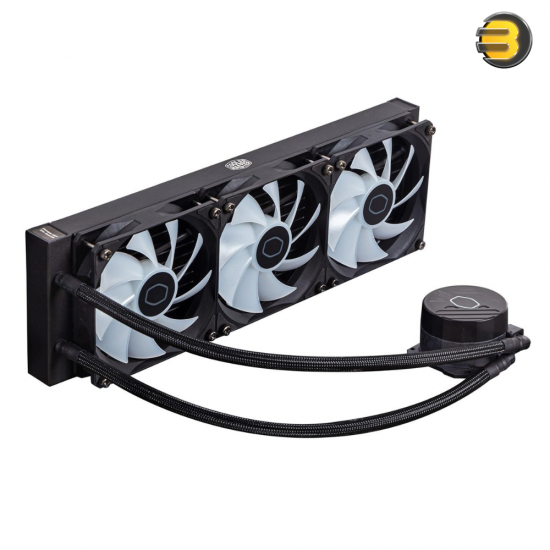 Cooler Master MasterLiquid 360L Core ARGB CPU Liquid Cooler - Dual Chamber Gen S Pump, Superior Radiator and 120 mm ARGB Fans, LGA 1700 and AM5 Brackets - Black