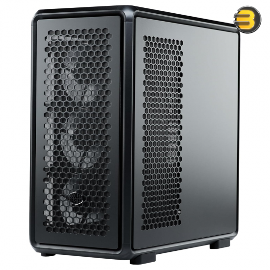 Cooler Master MasterFrame 600 ATX Mid-Tower PC Case Black Cooler Master MasterFrame 600 ATX mid-tower PC case in black with premium aluminum modular chassis, 4x high airflow PWM fans and tempered glass panel