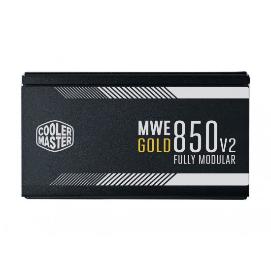 Cooler Master MWE Gold 850 V2 Fully Modular, 850W, 80+ Gold Efficiency, Quiet HDB Fan, 2 EPS Connectors, High Temperature Resilience
