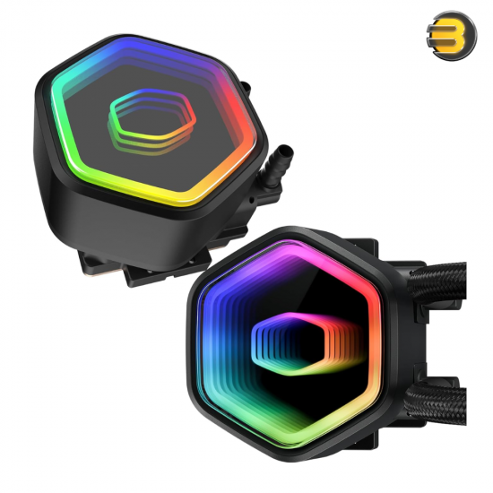 Cooler Master MasterLiquid 360 Core II AIO Liquid CPU Cooler – 360mm Radiator, Triple 120mm PWM Fans, ARGB, Intel & AMD Support (MLW-D36M-A18PA-R1)