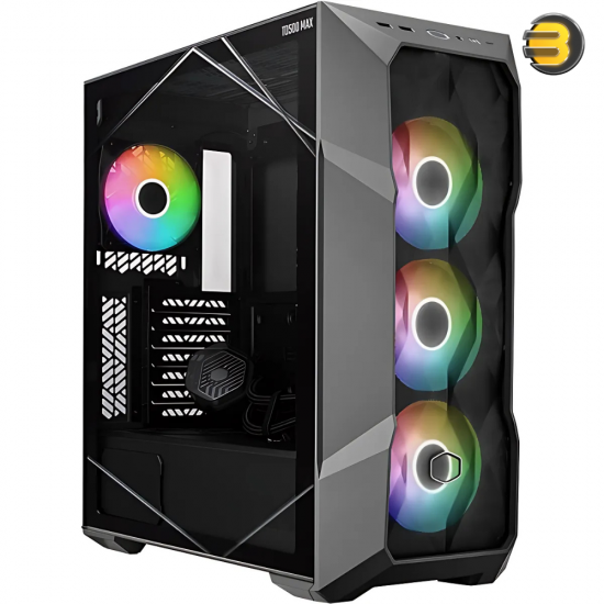 COOLER MASTER TD500 MAX — With Pre-installed (Radiator: ML360 Atmos MAX, Power Supply Unit: GX II Gold 850W ATX3.0 MAX) + 3 x 120mm (AIO Mobius120P ARGB fan) + 1 x CF120 ARGB fan