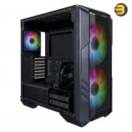 Cooler Master HAF 500 High Airflow ATX Mid-Tower with Mesh Front Panel Black 