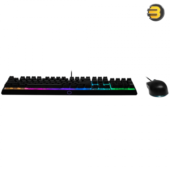 Cooler Master MS111 Gaming Keyboard & Mouse Combo Bundle — Mem-chanical Keyboard Switch, 50M+ Lifespan, Omron 10M, 3500 DPI Mouse with Optical Sensor