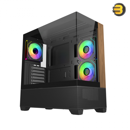 Cooler Master Elite 690 Wood | 270° Panoramic ATX Case | E690-KHNN-S00