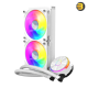 Cooler Master MasterLiquid PL240 FLUX Series 240mm AIO CPU Liquid Cooler White, Dual Chamber Pump, Enlarged Copper Base, ARGB PL-Flux 120mm Fans for AMD Ryzen/Intel 1700/1200/115X