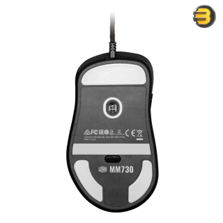 Cooler Master MM730 Black Gaming Mouse with Adjustable 16,000 DPI, PTFE Feet, RGB Lighting — MasterPlus Software