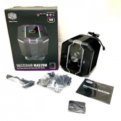 Cooler Master MasterAir MA620M Dual Tower ARGB High Performance CPU Air Cooler, 6 CDC 2.0 Heatpipes, SF120R Fan, Hexagon Strip Addressable RGB Lighting for AMD Ryzen/Intel LGA1200/1151