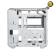 Cooler Master Qube 500 Flatpack - Mid-Tower ATX PC Case, Fully Modular, 1 x 120 mm Pre-installed SF Black Rear Fan, Vertical GPU Mount, Supports EATX Motherboard & Dual 280 mm Radiators - White