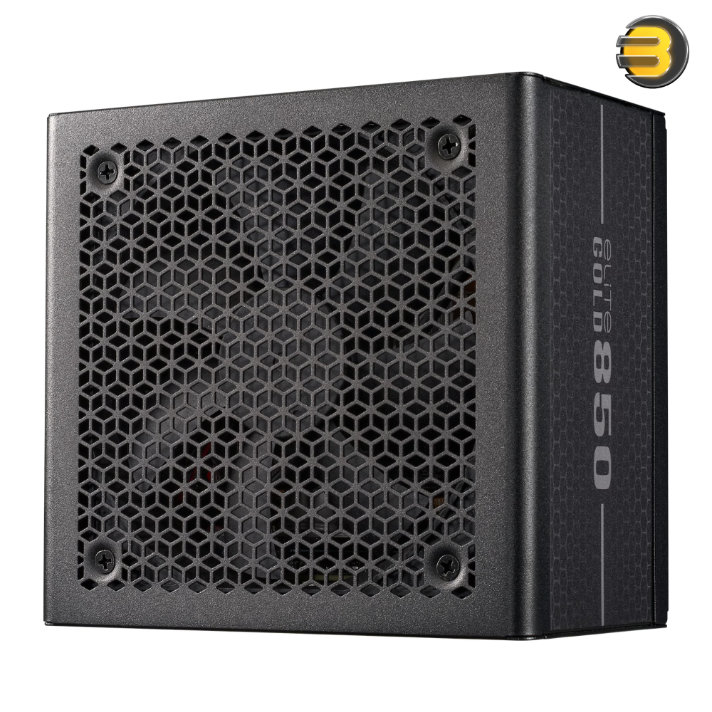 Cooler Master Elite Gold 850 – 850W 80 PLUS Gold Fully Modular Power Supply, ATX 12V Ver. 3.1, Native 12VHPWR PCIe 5.1 Support & 140mm Compact Depth