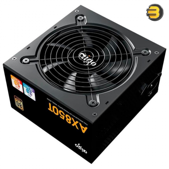 Aigo AX850T 850W 80 PLUS Gold Full Modular ATX 3.0 Power Supply – PCIe 5.0 Ready, DC-to-DC Design, 105°C Capacitors, Quiet HYB Fan