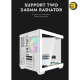 DarkFlash Aigo D275M White M-ATX Gaming Case – 270° Panoramic Tempered Glass, 3x Pre-installed ARGB Fans, 5 PCIe Slots, Supports 240mm Radiator, USB 3.0