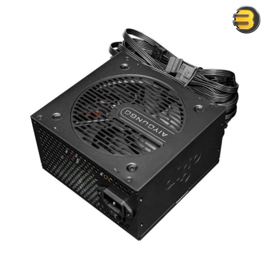DarkFlash Aigo AT650 650W 80 PLUS Bronze Non-Modular Power Supply – 120mm HDB Fan, Active PFC, ATX PSU for Intel & AMD Systems