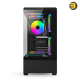 DarkFlash C365 black E-ATX PC case with pillar-less dual glass panels, 3x CL70 ARGB fans and 650W PSU included