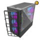 DarkFlash DLV22 Black ATX Mid-Tower PC Case – Right-Side Open Tempered Glass Door, 3x C6MS RGB Fans, 360mm Radiator Support, Service-Friendly Design