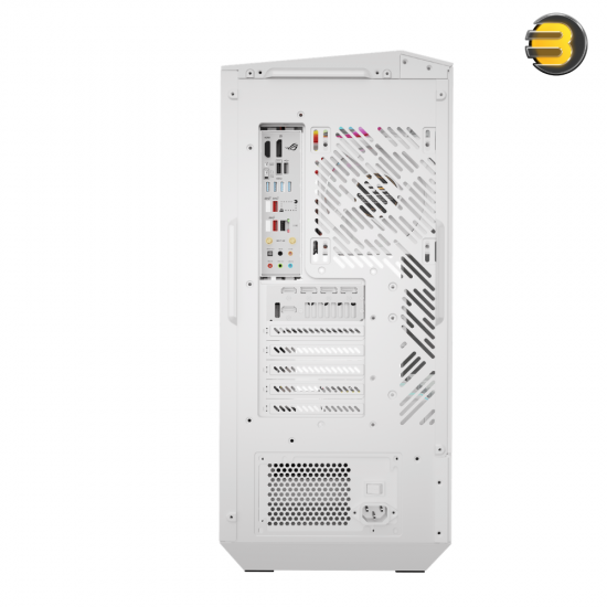 DarkFlash DY460 white ATX PC case with three glass panels and louvered side panel