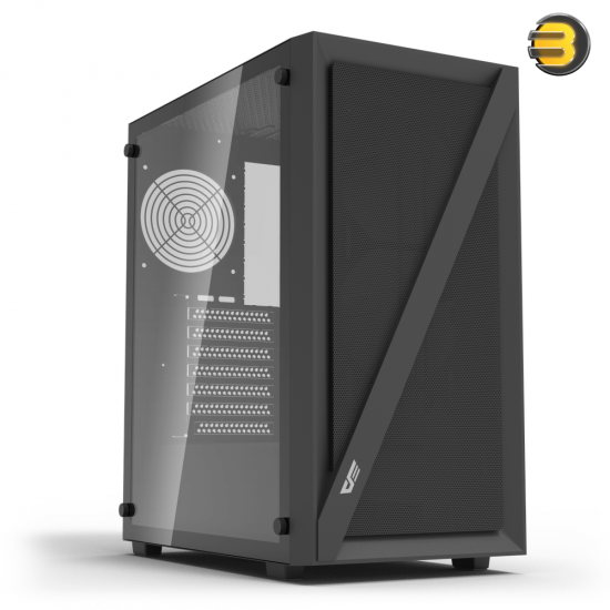 DarkFlash DK260 White Mid-Tower ATX PC Case – Air Mesh Front, 4x Pre-installed aRGB Fans, Built-in GPU Support, Tempered Glass, 360mm Radiator Support