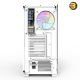 DarkFlash DS900 ATX PC Case White - Tempered Glass Side Panel, High Airflow Gaming Tower, Front Mesh Design, Multiple Cooling Fan Support, ATX / Micro-ATX / ITX Compatible, Sleek and Durable Chassis