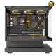 DarkFlash Floatron F1 M-ATX PC case with floating base, tool-free glass panels and 3x DM20 ARGB fans