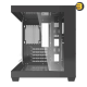 DarkFlash Aigo D275M Black M-ATX Gaming Case – 270° Panoramic Tempered Glass, 3x Pre-installed ARGB Fans, 5 PCIe Slots, Supports 240mm Radiator, USB 3.0