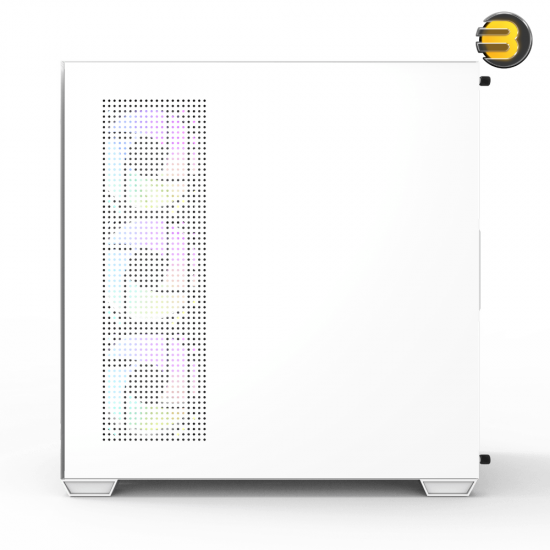 DarkFlash DS900 ATX PC Case White - Tempered Glass Side Panel, High Airflow Gaming Tower, Front Mesh Design, Multiple Cooling Fan Support, ATX / Micro-ATX / ITX Compatible, Sleek and Durable Chassis