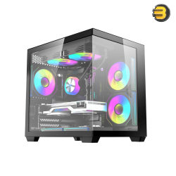 DarkFlash B275 M-ATX PC Case (Includes 3x L17 Fans)
