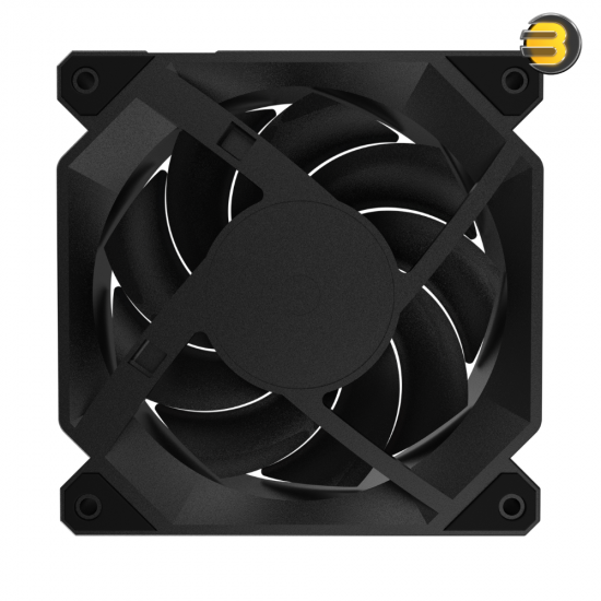 DarkFlash INF34 120mm RGB fan in Black with anti-vibration mounts and hydro bearing