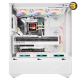 DarkFlash DY460 white ATX PC case with three glass panels and louvered side panel