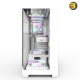 DarkFlash DS900 ATX PC Case White - Tempered Glass Side Panel, High Airflow Gaming Tower, Front Mesh Design, Multiple Cooling Fan Support, ATX / Micro-ATX / ITX Compatible, Sleek and Durable Chassis