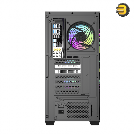 DarkFlash DS900 Mesh ATX PC case with mesh front panel, 4x DM20 ARGB fans and included 750W PSU