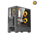 DarkFlash C365 Mesh black E-ATX PC case with mesh front panel, 4x CL6 ARGB fans and 650W PSU included