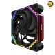 DarkFlash INF34 120mm RGB fan in Black with anti-vibration mounts and hydro bearing