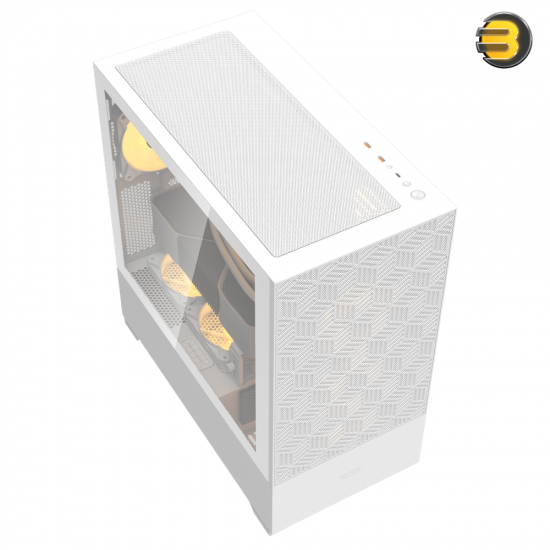 DarkFlash DF5000 White Mid-Tower ATX PC Case – Mesh Front, Tempered Glass, VGA Card Holder, 360mm Radiator Support, Up to 13x 120mm Fan Mounts, USB 3.0 & Type-C