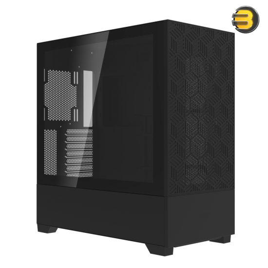 DarkFlash DF5000 Black Mid-Tower ATX PC Case – Mesh Front, Tempered Glass, VGA Card Holder, 360mm Radiator Support, Up to 13x 120mm Fan Mounts, USB 3.0 & Type-C