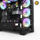 DarkFlash DS900 black ATX PC case with 270° panoramic glass, 4x DM20 ARGB fans and included 750W PSU